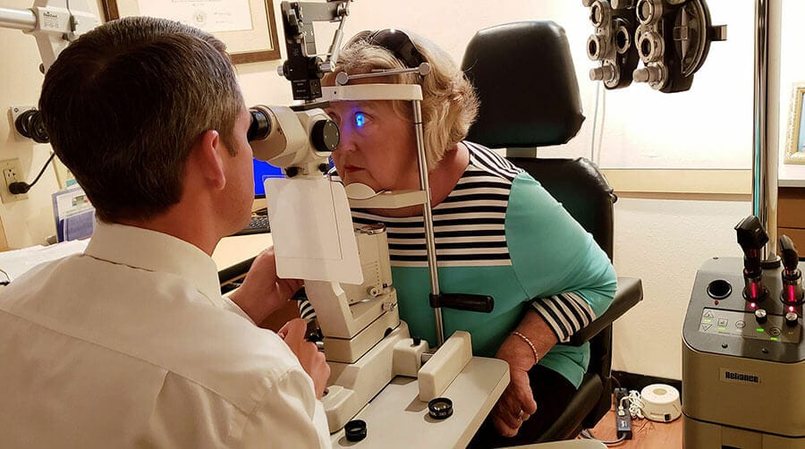 Deep Cut in the Eye Optometrist
